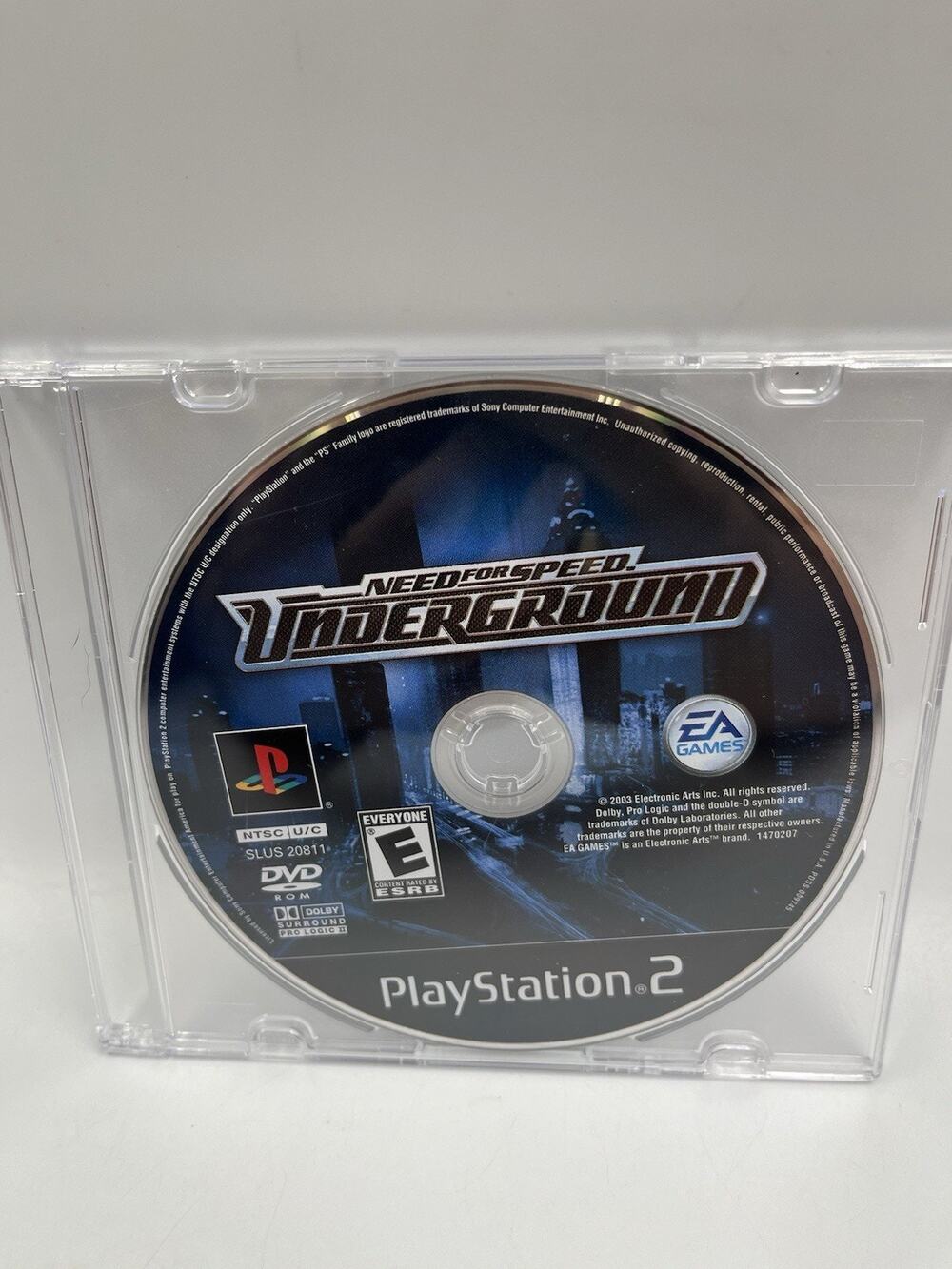Need For Speed Underground Sony Playstation 2 PS2 Game Disc Only Tested Working